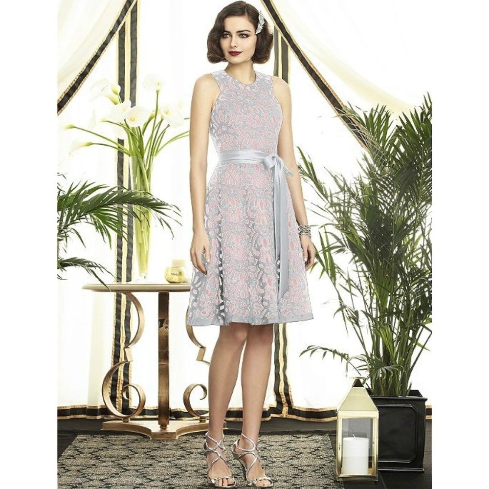 Dessy Collection Lace Overlay Dress